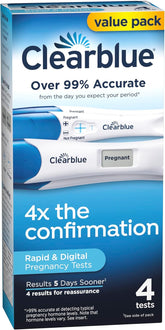 Clearblue Pregnancy Test Combo Pack, Digital and Rapid, 4 Count